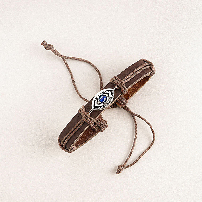 Evil Eye Bracelet Rakhi N Motichoor Laddoo Delight