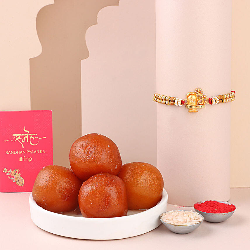 Shiv Rakhi with Gulab Jamun