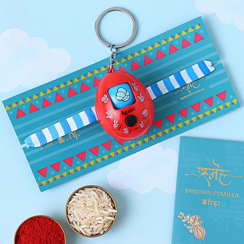 Sneh Kids Push Button Rakhi with Soanpapdi