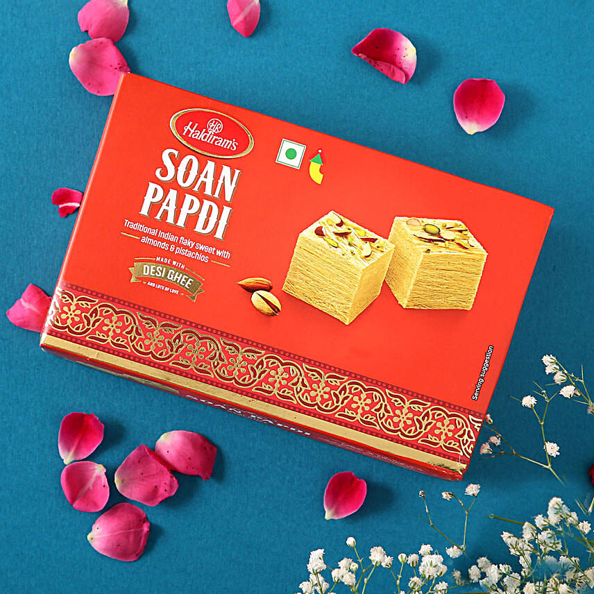 Sneh Meenakari Rakhis With Soan Papdi & Cashews