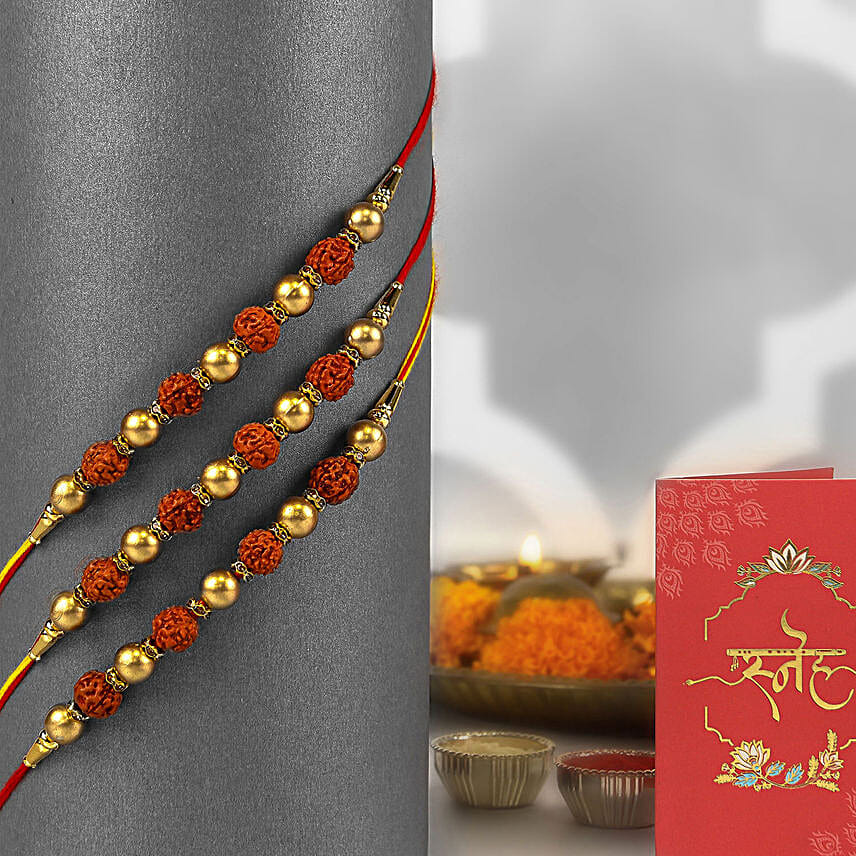 Timeless Rudraksha Rakhi Combo