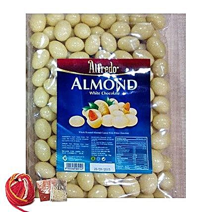 Yummy Almonds White Chocolates:Send Bhai Dooj Chocolates To Singapore