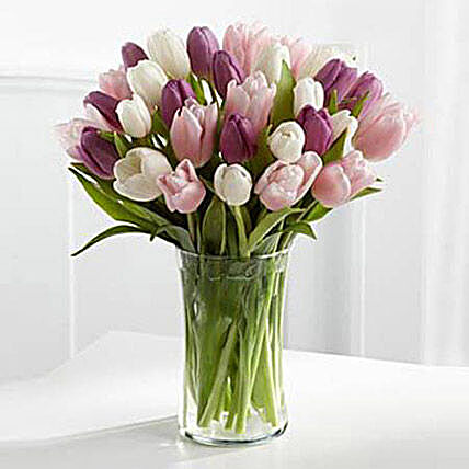 Painted Skies Tulip Bouquet:Send Propose Day Gifts to Singapore