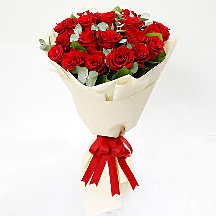 Timeless 20 Red Roses Bouquet:Roses To Singapore
