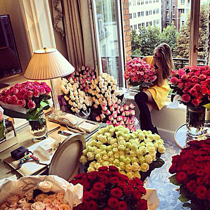 Enchanting 500 Roses Vase Arrangement