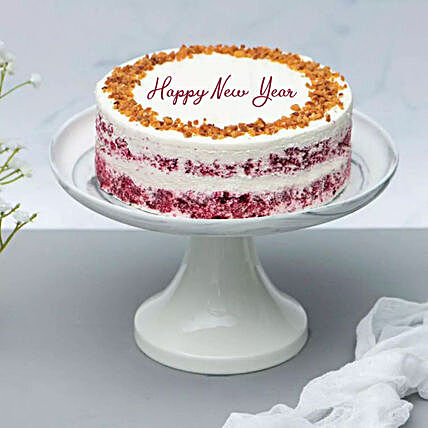 Happy New Year Classic Red Velvet Peanut Butter Cake