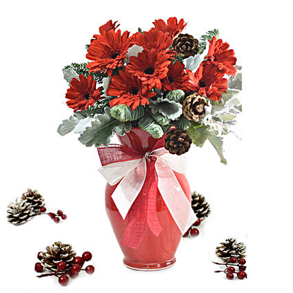 Beautiful Christmas Gerbera Arrangement:Send Christmas Flowers to Singapore
