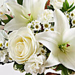 Elegant White Floral Basket