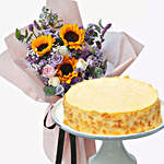 NY Cheesecake Almond Bits And Sunflower Bouquet