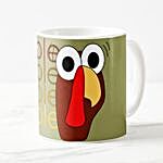 Funny Turkey Face Printed Mug