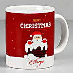 Personalised Merry Christmas Santa White Mug