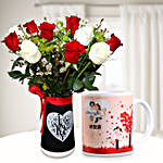 Ravishing Flowers with Personalised Mug