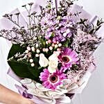 Graceful Mixed Flowers Beautifully Tied Bouquet