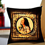 Personalised Yellow Led Cushion