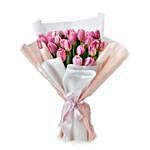 Blissful Pink Tulips Bouquet