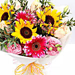 Harmonic Roses and Sunflower Mixed Bouquet