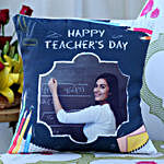 Teachers Day Greetings Personalised Cushion