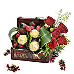 Treasured Box With Flower And Chocolate