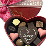 Happy Valentine's Day Chocolate In Heart Shape Box
