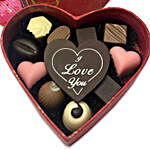 Happy Valentine's Day Chocolate In Heart Shape Box