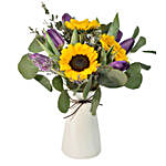 Lovely Sunflowers & Tulips Bunch