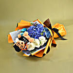Graduation Teddy Bear & Mixed Flowers Bouquet