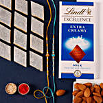 Sneh Vibrant Set Of 2 Pearl Rakhi & Sweet Treats