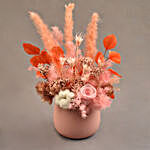 Enticing Mixed Preserved Flowers Designer Vase
