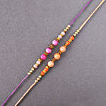 Sneh Pretty Beads Rakhi Set & Soan Papdi