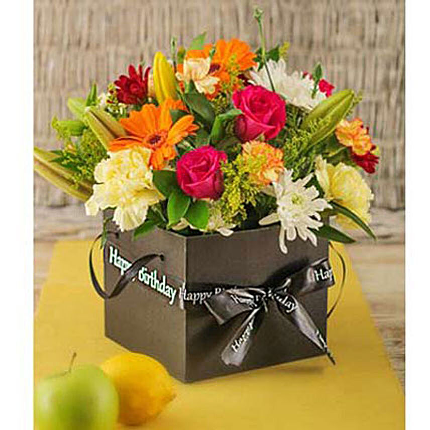 Birthday Flowers in a Box