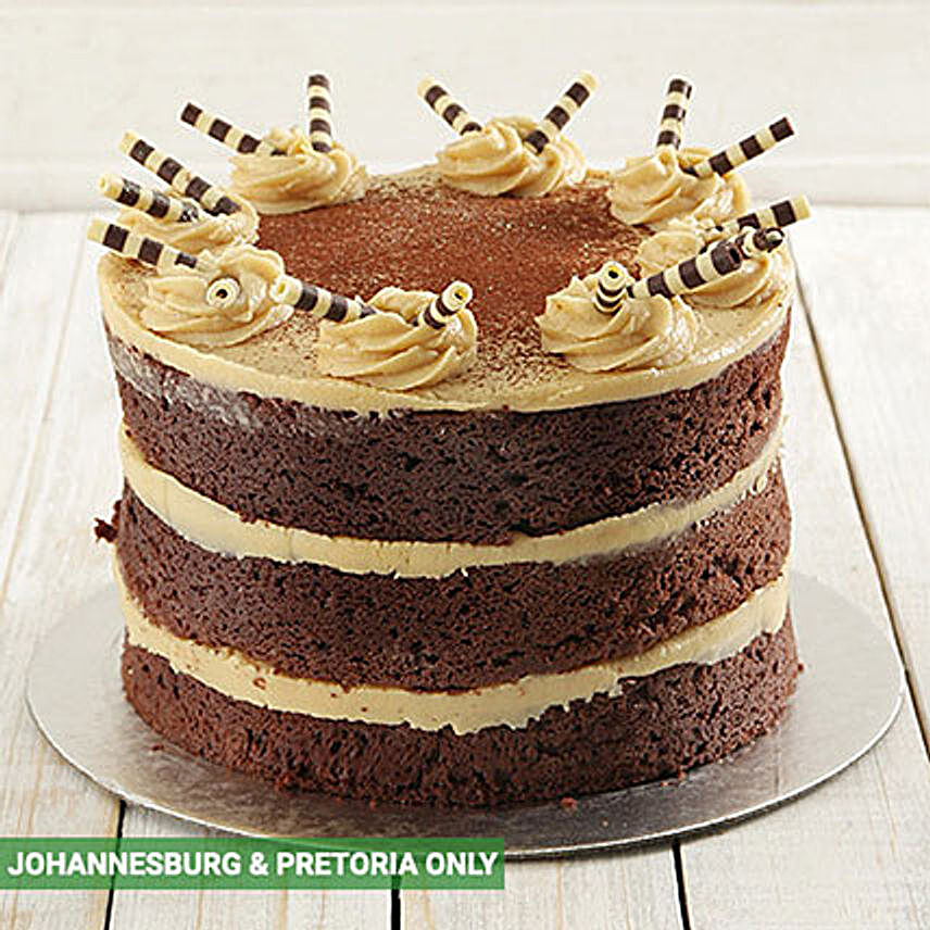 Coffee and Chocolate Naked Cake 20cm:Send Gifts to South Africa