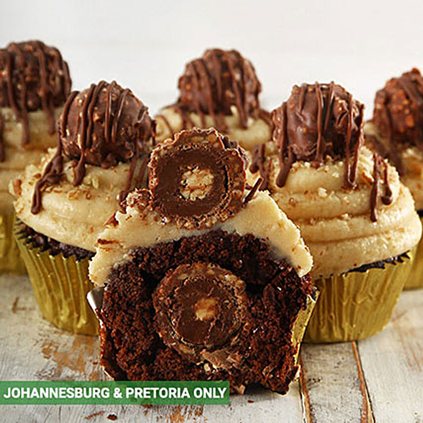 Ferrero Rocher Luxury Cupcakes:Anniversary Gift Delivery in South Africa