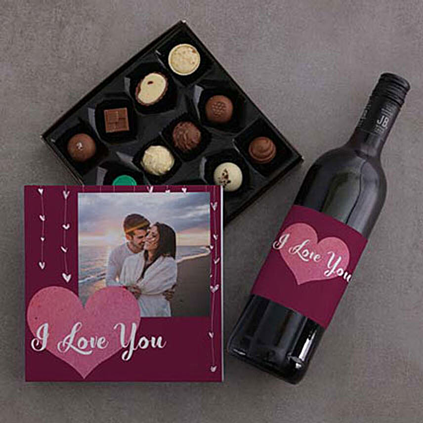 Chocolate And Wine With Photo Love