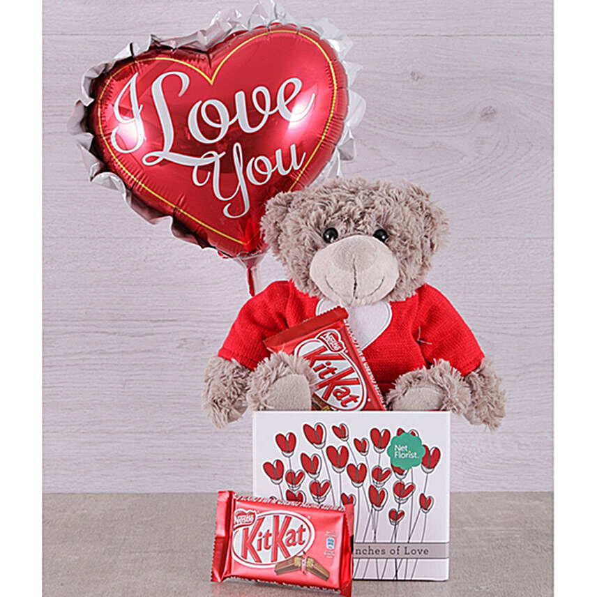 Kit Kat And Teddy Combo:Send Anniversary Gifts to South Africa