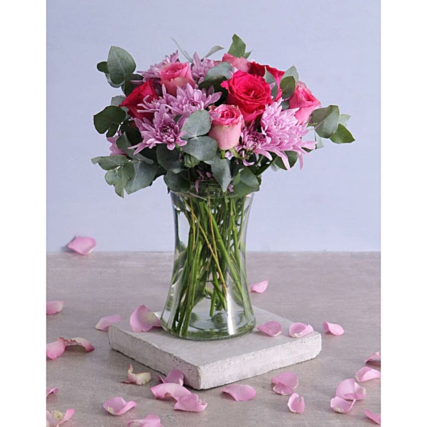 Pink Floral Stem Arrangement:Flowers to South Africa