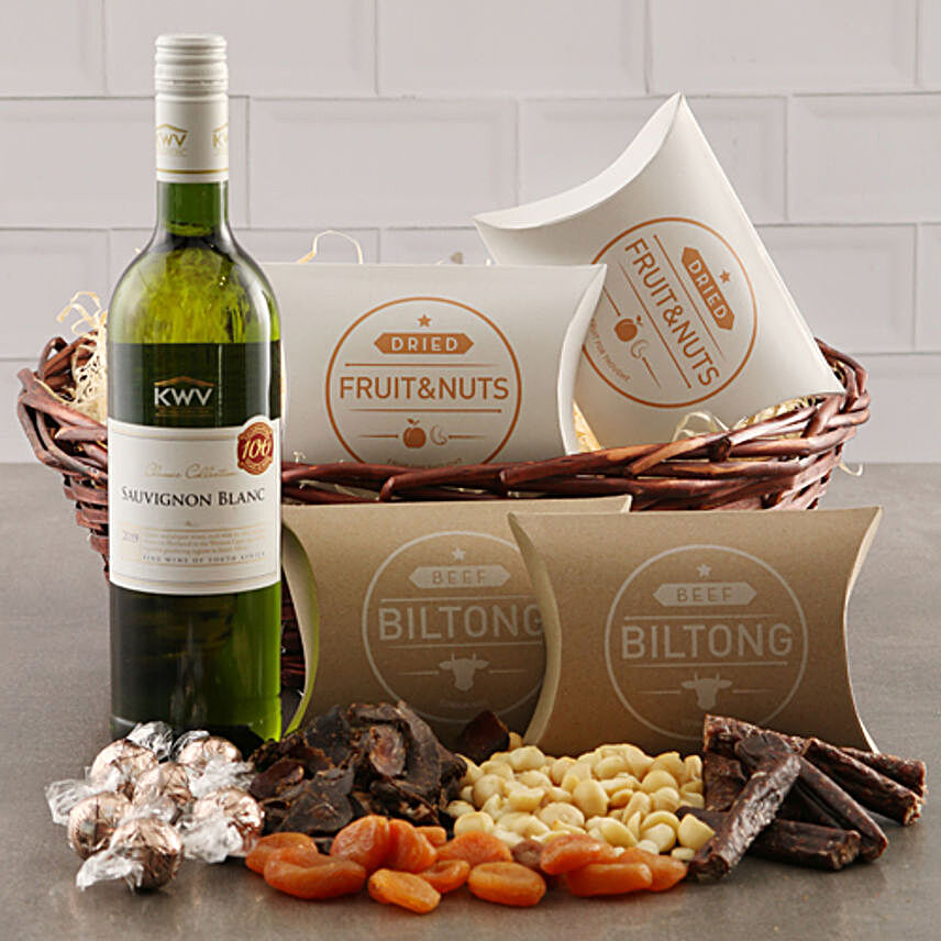 Christmas Greetings Tasty Treats And Wine Box:Send Christmas Gifts to South Africa