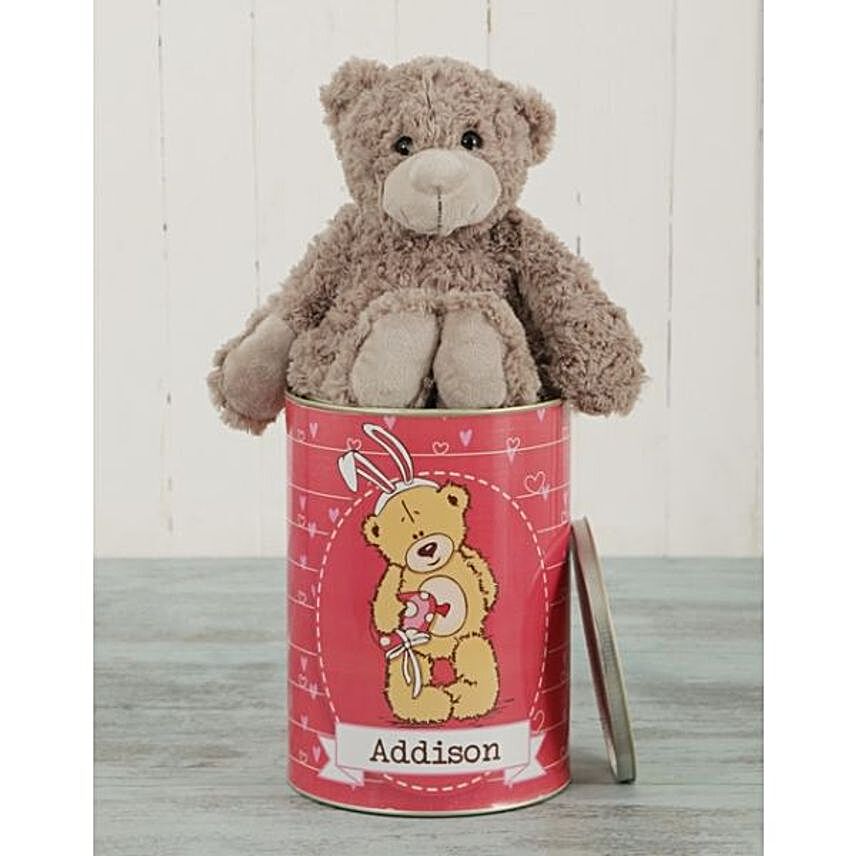 Personalised Easter Teddy Tin