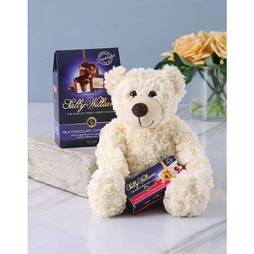 Cuddly Teddy And Nougat Gift Combo