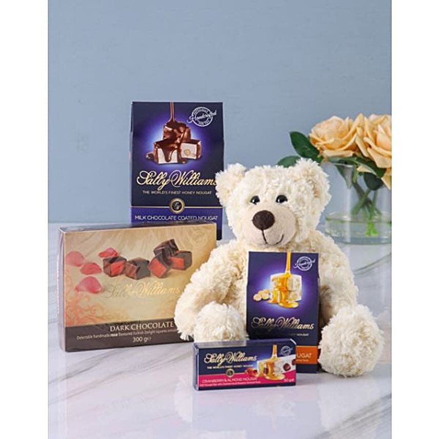 Cuddly Teddy And Nougat Gift Combo