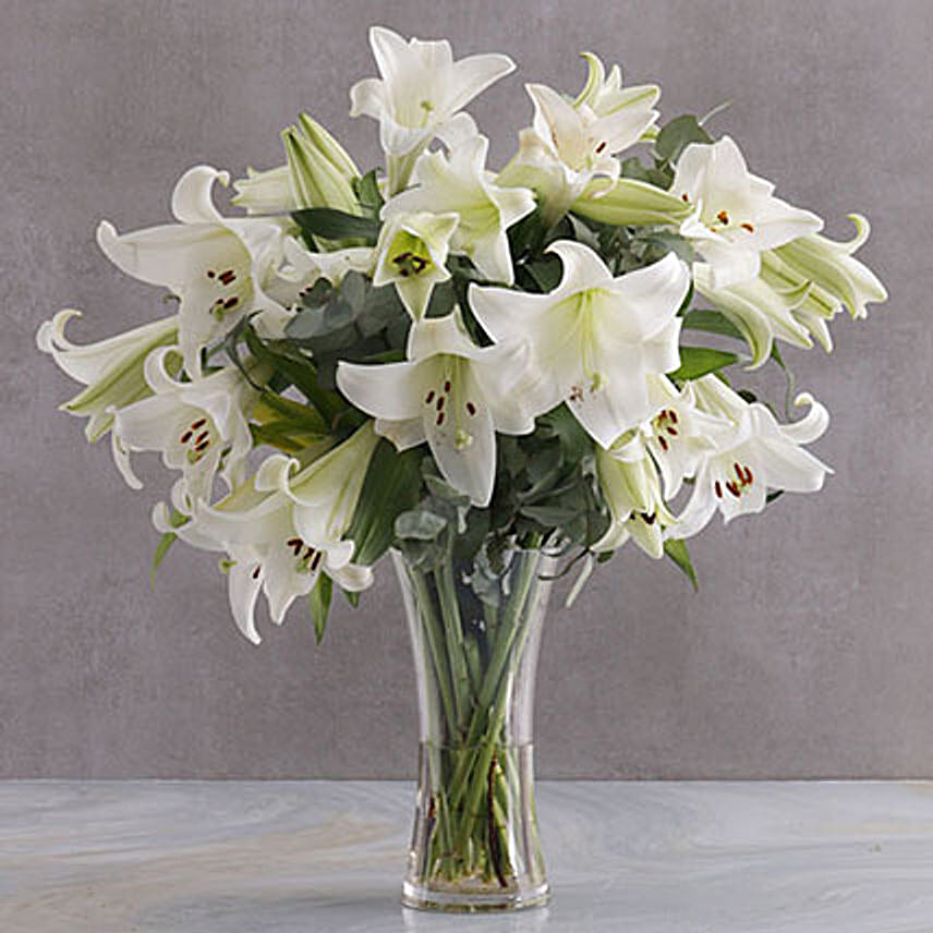 Elegant White Lilies