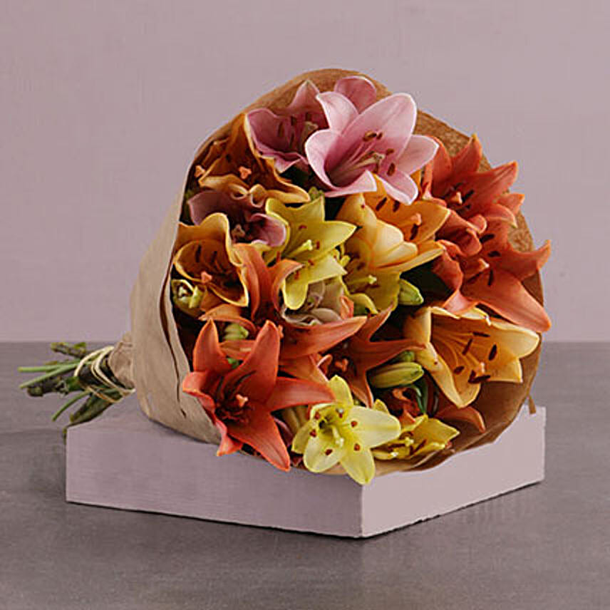 Lilies In Craft Paper