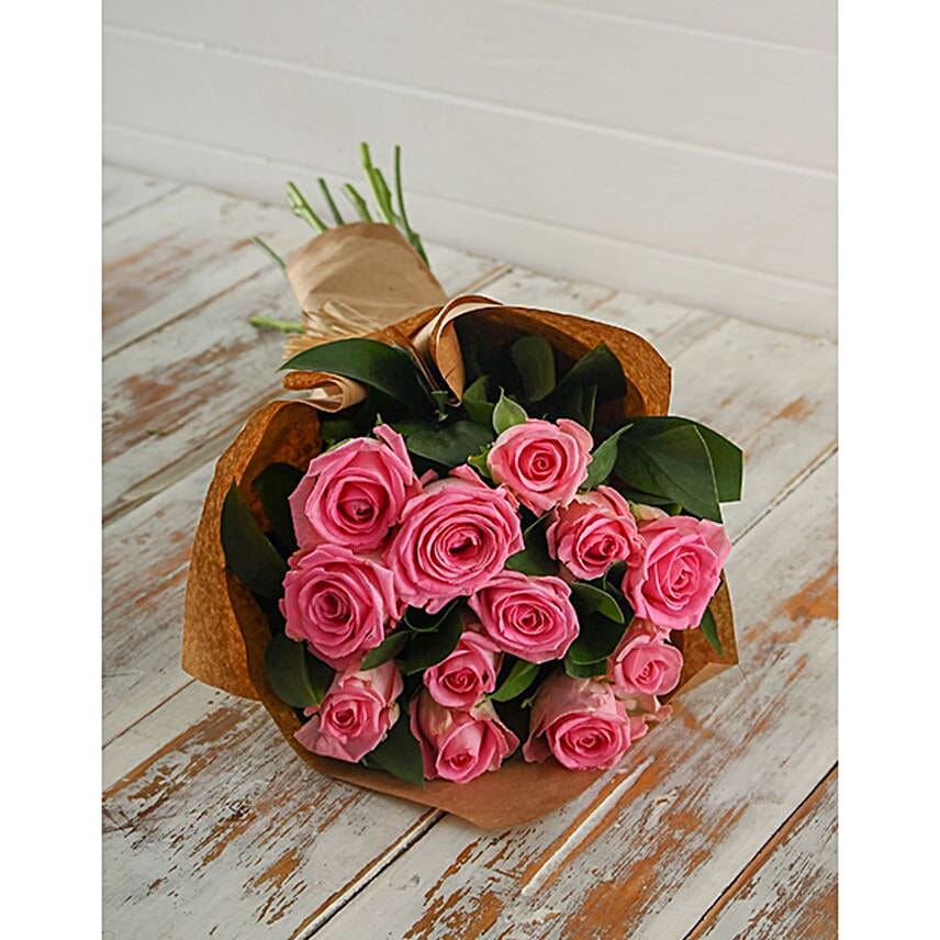 Pink Rose Bouquet 12 Roses
