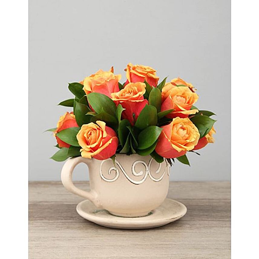 Pink Roses In Black Box