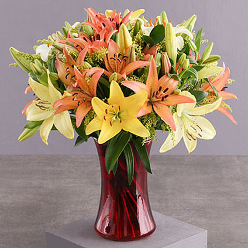 Royal Sunset Lily Arrangement