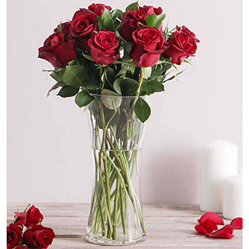 Scarlet Love Rose Vase