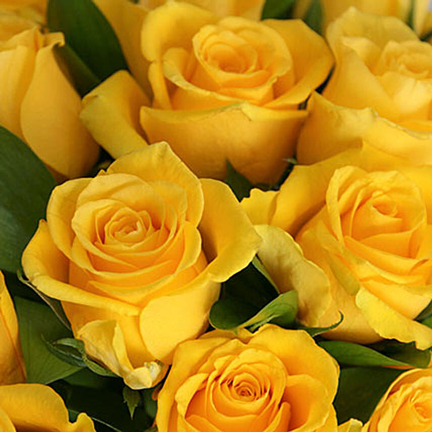 Yellow Roses In A Vase