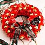 Red And Golden Chocolate Wreath