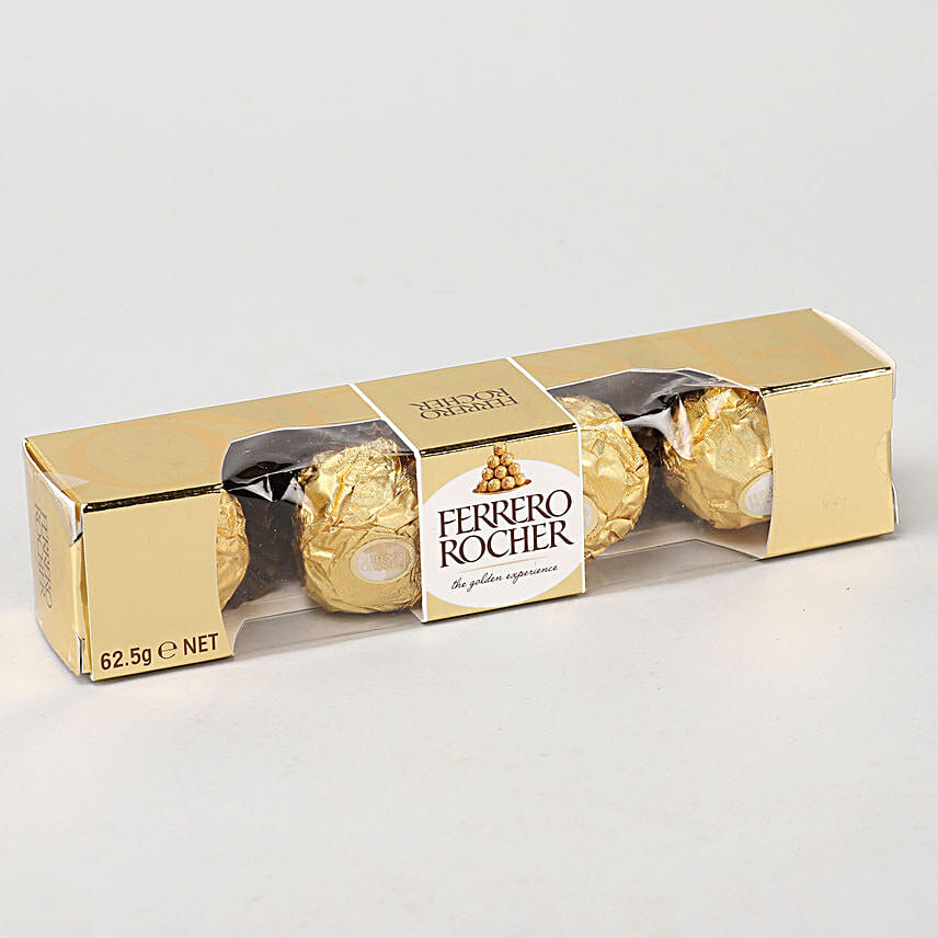 Designer Stone Rakhi Combo And 5 Pcs Ferrero Rocher