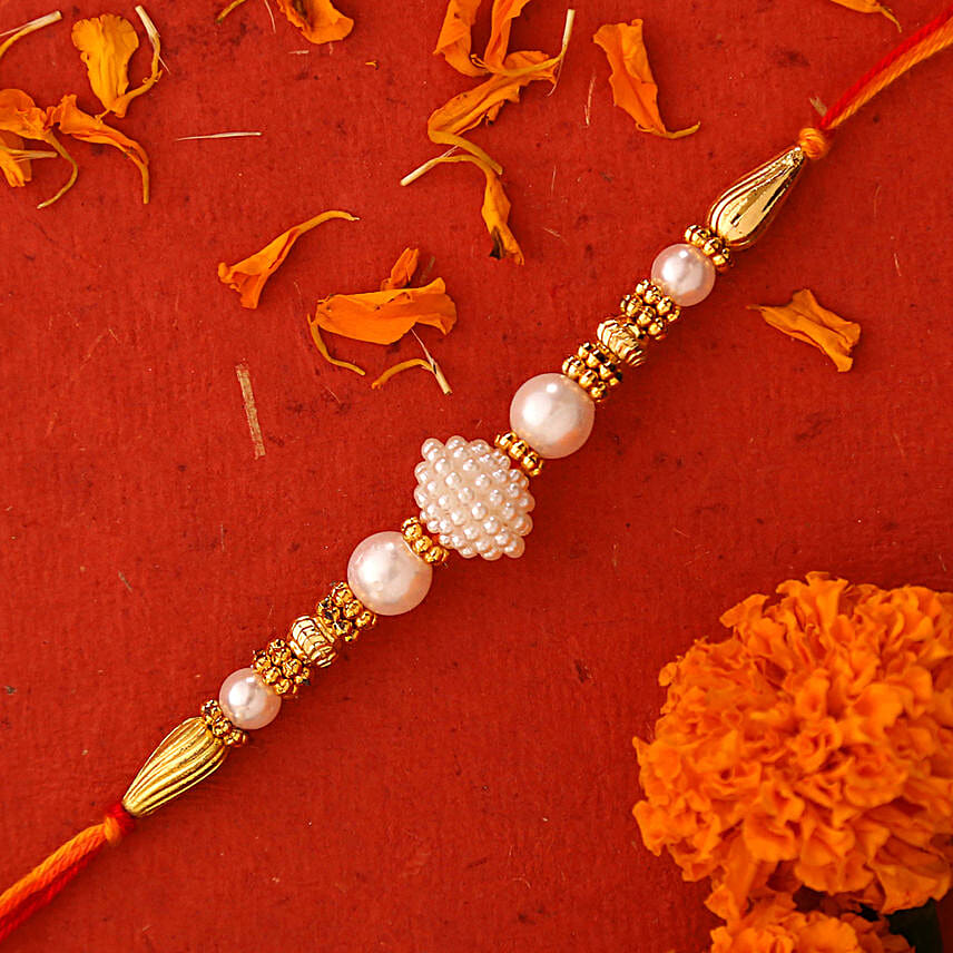 Elegant Pearl And Mauli Rakhi
