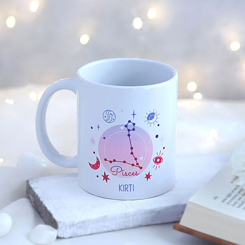 Personalised Pisces Zodiac Mug